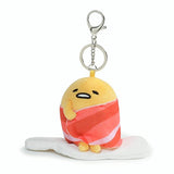 Gund Sanrio Gudetama the Lazy Egg with Bacon Blanket Plush Keychain, 3.75” , Multicolor