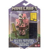 Set of 2 - Minecraft Build-A-Portal 3.25-in Figures (Zombified Piglin + Creeper)