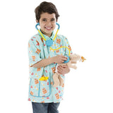 Melissa & Doug Pediatric Nurse Costume & 1 Scratch Art Mini-Pad Bundle (08519)