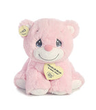 Aurora World Precious Moments Charlie Bear with Rattle, So Beary Sweet, Pink, 8.5"