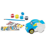 Melissa & Doug Race Car Bank: Decorate-Your-Own Kit & 1 Scratch Art Mini-Pad Bundle (08863)