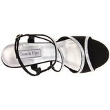 Touch Ups Women's Allie Leather Platform Sandal,Black Satin,6.5 M US