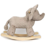 Baby GUND Elephant Rocker with Wooden Base Plush Stuffed Animal Nursery, Gray, 23"