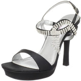 Dyeables Women's Jen Platform Sandal,White Satin,9 B US