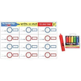 Melissa & Doug Telling Time Learning Place Mat with Wipe-Off Crayons