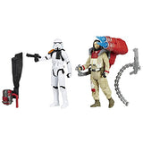 Star Wars B7260AS0 Rogue One Baze Malbus VS. Imperial Stormtrooper, 3.75-Inches