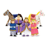Melissa & Doug Royal Family Wooden Doll Set,Multi,4 inches