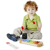 Melissa & Doug Learn-to-Play Piano, Blue & Caterpillar Xylophone, Musical Instruments, Rainbow-Colored, One Octave of Notes, Self-Storing Wooden Mallets, 18'' H x 6.2'' W x 2'' L