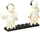 Bundle of 2 |Brictek Mini-Figurines (2 pcs Astronaut Space & 3 pcs Fire Bridgade Sets)