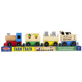 Melissa & Doug Wooden Farm Train Classic Toy + Free Scratch Art Mini-Pad Bundle [45452]