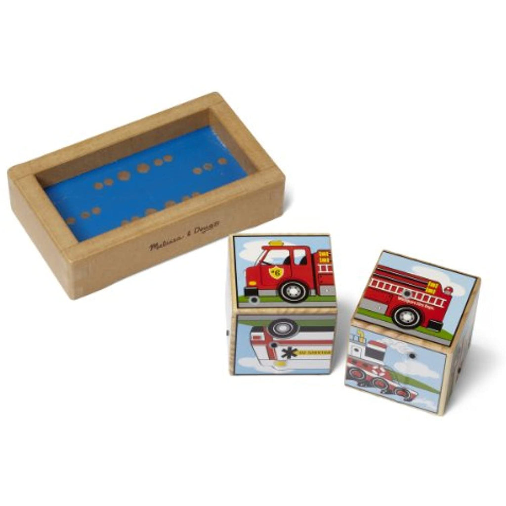 Vehicle Themed 2-Piece Sound Blocks + FREE Melissa & Doug Scratch Art Mini-Pad Bundle [12720]