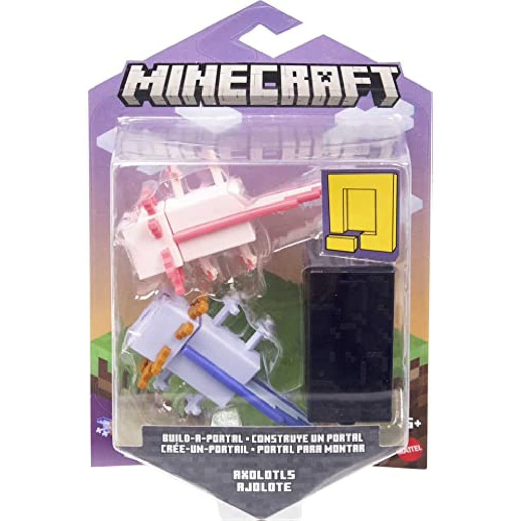 Minecraft 3.25-in Axolotls Action Figure w/1 Portal Piece