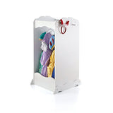 Guidecraft Dress Up Cubby Center  White: Toddler's Clothing and Shoes Armoire, Dresser with Mirror & Side Hooks - Kids' Room Furnitureand Costume Storage