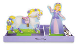 Melissa & Doug Lila and Lucky Wooden Dress-Up Princess Doll and Horse With Magnetic Accessories (108 pcs)