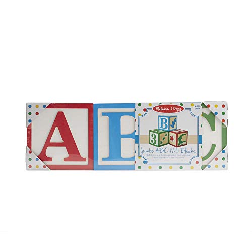 Melissa & Doug Jumbo ABC-123 Blocks - Classic