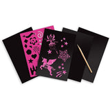 Melissa & Doug Princess Pink Glitter: Scratch Art 4-Sheet Pack & 1 Scratch Art Mini-Pad Bundle (05810)