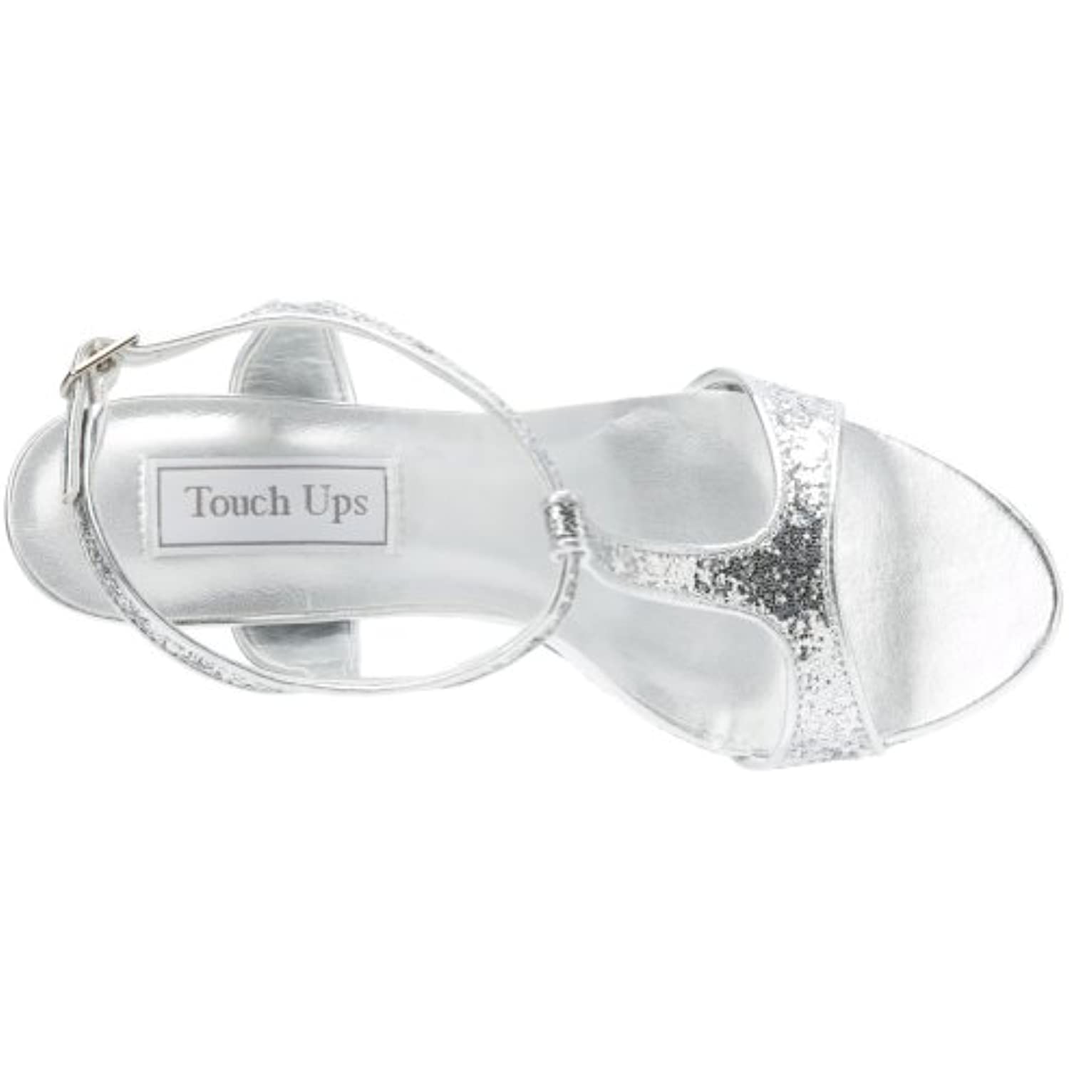 Touch Ups Women's Darcy Platform Sandal,Silver Glitter,10.5 M US