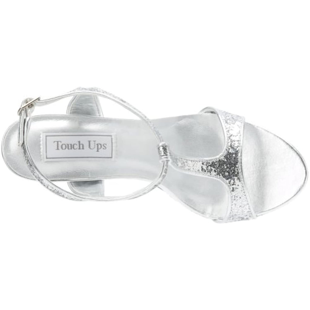 Touch Ups Women's Darcy Platform Sandal,Silver Glitter,6.5 M US