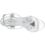 Touch Ups Women's Darcy Platform Sandal,Silver Glitter,11 M US