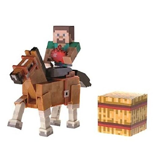 Minecraft Steve with Chestnut Horse Figure Pack
