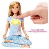 Barbie Breathe with Me Meditation Doll, Blonde, with 5 Lights & Guided Meditation Exercises, Puppy and 4 Emoji Accessories, Gift for Kids 3 to 8 Years Old