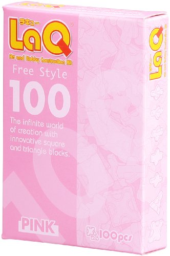 LaQ Pink Puzzle Bits- 100 Free Style Pieces! Fun! -Affordable Gift for Your Little One! Item #DLAQ-000460