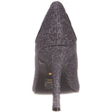 Dyeables Women's Tessa Synthetic Peep-Toe Pump,Black Shimmer,5 M US