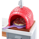Barbie Outdoor Furniture Set with Brick Pizza Oven, Plus Food and Serving Pieces