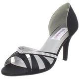 Dyeables Women's Quinn Sandal,Black Satin,7 B US