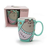 Enesco Pusheen Mermaid Mug bundle with Mermaid Tray and Meowmaid Stickers