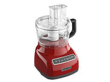 KitchenAid KFP0711ER Empire Red Food Processor, 7 Cup, Contour Silver