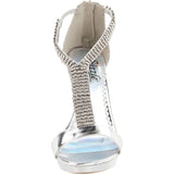 Sizzle by Coloriffics Women's Reno T-Strap Sandal,Silver,6 M US