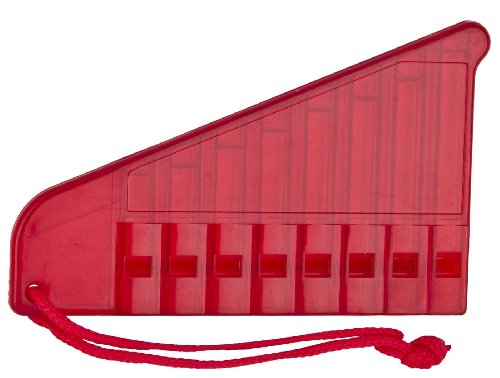 Woodstock Chimes Kid's Pan Flute Musical Instrument, Red