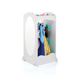 Guidecraft Dress Up Cubby Center  White: Toddler's Clothing and Shoes Armoire, Dresser with Mirror & Side Hooks - Kids' Room Furnitureand Costume Storage