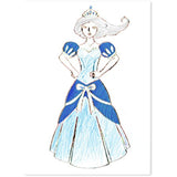 Melissa & Doug Princess Design Activity Kit w/ 9 Double Sided Textured Fashion Plates + FREE Scratch Art Mini-Pad Bundle [49092]