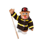 Melissa & Doug Firefighter Puppet with Detachable Wooden Rod for Animated Gestures