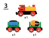BRIO World - 33319 Battery Operated Action Train | 3 Piece Toy Train for Kids Ages 3 and Up