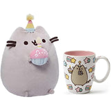 Enesco Pusheen Birthday Mug bundle with 10.5" Cupcake Plush