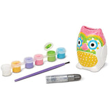 Melissa & Doug DYO Owl Bank: Decorate-Your-Own Kit & 1 Scratch Art Mini-Pad Bundle (09538)