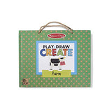 Melissa & Doug Natural Play: Play, Draw, Create Reusable Drawing & Magnet Kit  Farm (38 Magnets, 5 Dry-Erase Markers)