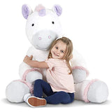 Melissa & Doug Gentle Jumbo Unicorn Giant Stuffed Plush Animal (Sits Nearly 3 Feet Tall)