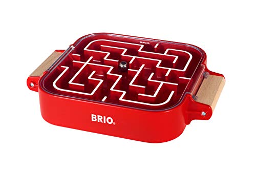 BRIO - 34100 Labyrinth Take Along | A Fun Travel Version of the Classic Labyrinth Game for Kids Ages 3 and Up,Red