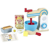 Melissa & Doug Make-A-Cake Mixer Set: Wooden Play Food Set & 1 Scratch Art Mini-Pad Bundle