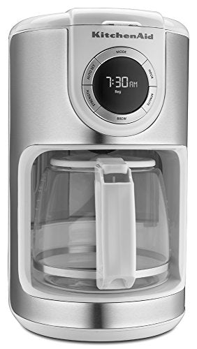 KitchenAid KCM1202WH 12-Cup Glass Carafe Coffe Maker - White