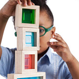 Guidecraft Rainbow Blocks Set - 30 Pcs. Kids Learning & Educational Toys, Stacking Blocks