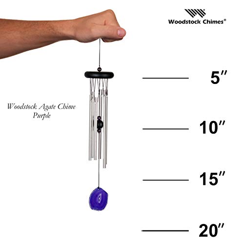 Woodstock Chimes WAGU The Original Guaranteed Musically Tuned Agate Wind Chime, Purple