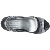 Touch Ups Women's Krissy Pump,Black Glitter,7.5 M US