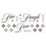 RoomMates RMK1396SCS Live Love Laugh Peel and Stick Quote Wall Decals