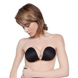 NuBra Feather Lite Adhesive Bra F700 and Cleanser N112, Black, Cup D