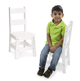 Melissa & Doug Wooden Chair Pair  - White